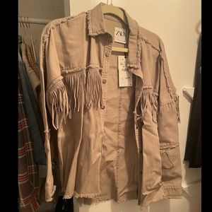 Zara Oversized Fringe Shackets